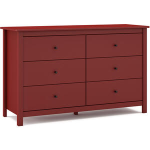 Lucena Six Drawer Chest  - Burgundy by Andrew Piggott Contemporary Furniture