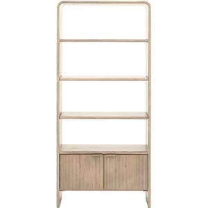Colonna Mango Wood Open Display Unit with 2 Doors & 4 Shelves