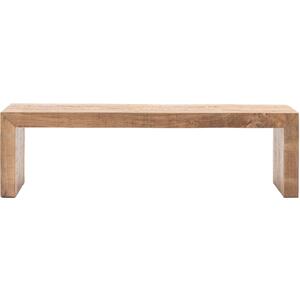Iowa Minimalist Mango Wood Dining Bench in Natural Wood or Whitewashed Wood