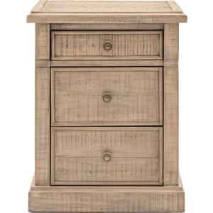 Vancouver American Pine 3 Drawer Bedside Table