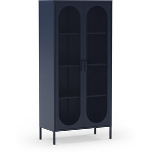 Mahon Metal Tall Two Door Occasional Cabinet - Blue by Andrew Piggott Contemporary Furniture