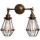 Rigo Double Cage Vintage Wall Light by Mullan Lighting