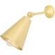 Moya Adjustable Brass Cone Wall Light by Mullan Lighting
