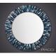 Roulette PIAGGI navy blue glass mosaic round mirror by Piaggi