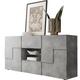 Treviso Two Door/Two Drawer Sideboard - Grey Concrete Finish by Andrew Piggott Contemporary Furniture