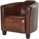 Marlborough Brown Leather Armchair by The Orchard