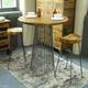 Industrial Vintage Round Kitchen Bar Table by The Orchard