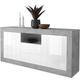 Como Two Door Two Drawer Sideboard - Grey and White Gloss Finish by Andrew Piggott Contemporary Furniture