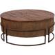 Hunter Corrugated Antique Gold Accent Table by The Arba Furniture Company